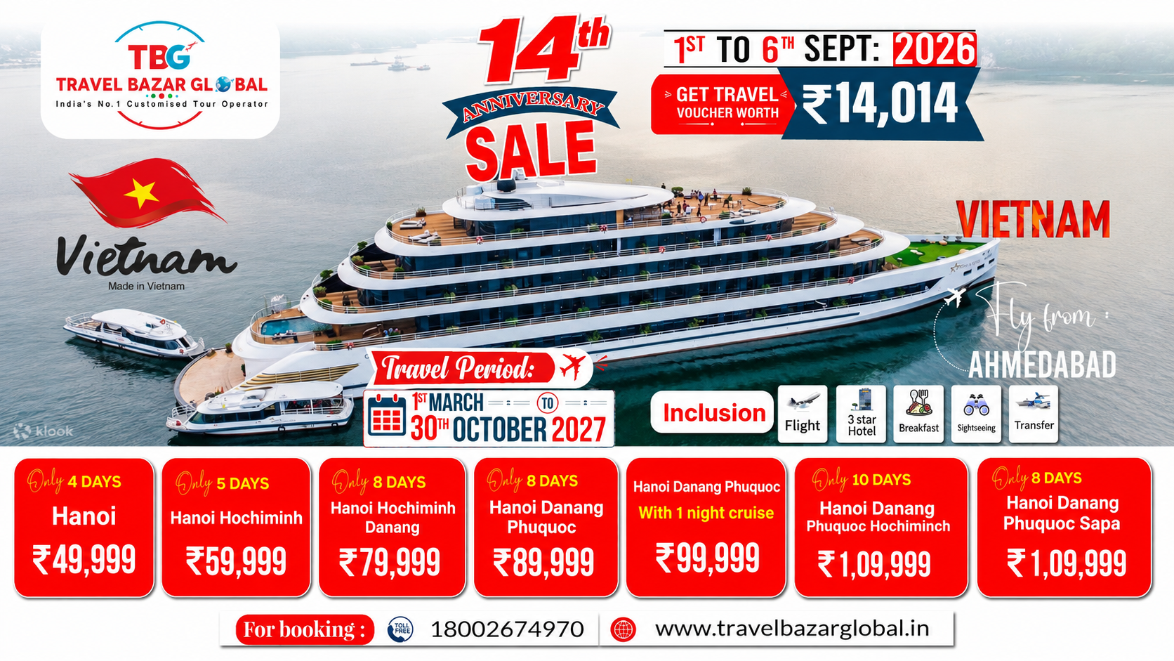 Hanoi, Danang & Phu Quoc — 8 Nights / 9 Days